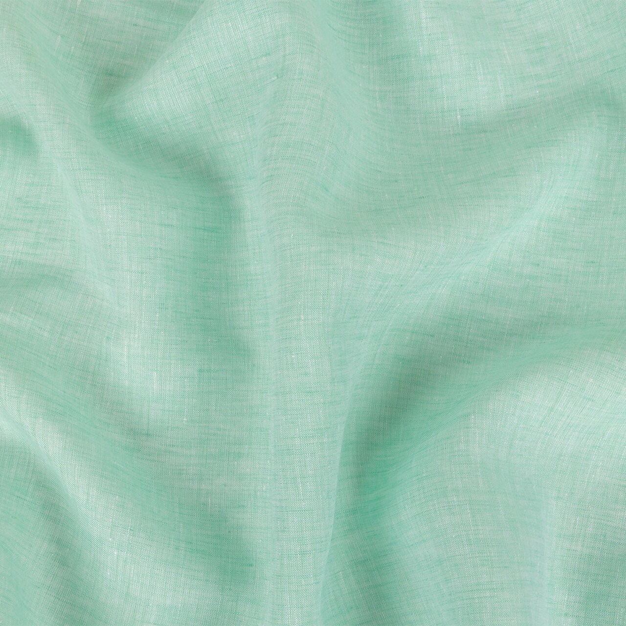 1 Yard Heathered Mint Lightweight Linen Chambray Fabric for Dresses Shirts and Cover Ups